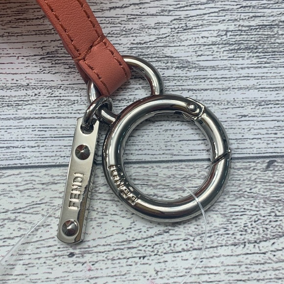 💯 Authentic Fendi Fox Fur Y ABCharm Bag Charm Pink Black - Picture 4 of 5